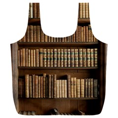 Books Bookcase Old Books Historical Full Print Recycle Bag (xxl) by Amaryn4rt