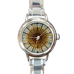 Barcelona Stained Glass Window Round Italian Charm Watch by Amaryn4rt