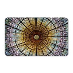 Barcelona Stained Glass Window Magnet (rectangular) by Amaryn4rt