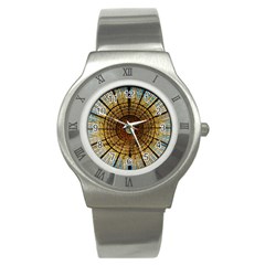 Barcelona Stained Glass Window Stainless Steel Watch by Amaryn4rt