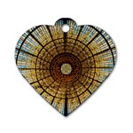 Barcelona Stained Glass Window Dog Tag Heart (Two Sides) Front