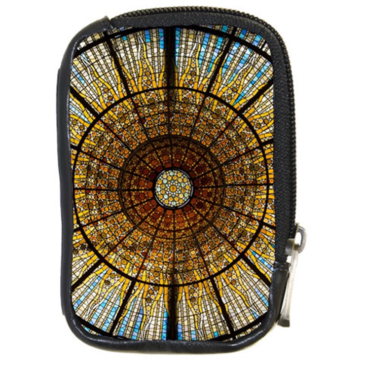 Barcelona Stained Glass Window Compact Camera Leather Case