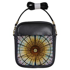 Barcelona Stained Glass Window Girls Sling Bag by Amaryn4rt