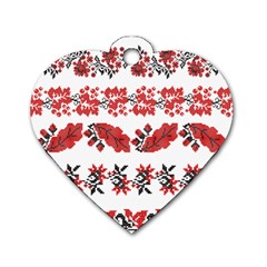 Vectors Ukraine Scheme Pattern Kit Dog Tag Heart (one Side) by Amaryn4rt