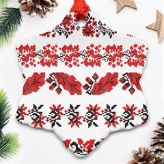 Vectors Ukraine Scheme Pattern Kit Snowflake Ornament (two Sides)