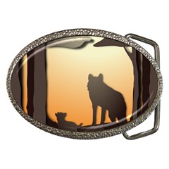 Vectors Painting Wolves Nature Forest Belt Buckles by Amaryn4rt