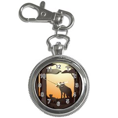 Vectors Painting Wolves Nature Forest Key Chain Watches by Amaryn4rt