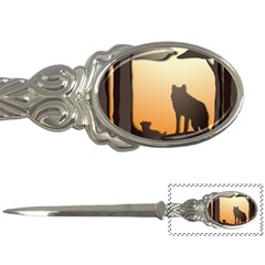 Vectors Painting Wolves Nature Forest Letter Opener by Amaryn4rt