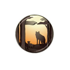 Vectors Painting Wolves Nature Forest Hat Clip Ball Marker (4 Pack) by Amaryn4rt