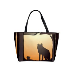 Vectors Painting Wolves Nature Forest Classic Shoulder Handbag by Amaryn4rt