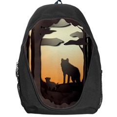 Vectors Painting Wolves Nature Forest Backpack Bag by Amaryn4rt