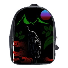 Nature Night Foliage Mountains School Bag (large) by Amaryn4rt