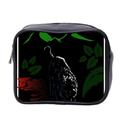 Nature Night Foliage Mountains Mini Toiletries Bag (two Sides) by Amaryn4rt