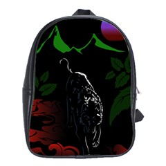 Nature Night Foliage Mountains School Bag (xl) by Amaryn4rt