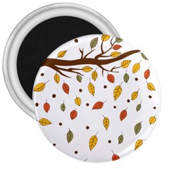 Autumn Isolated Blade Branch 3  Magnets by Amaryn4rt