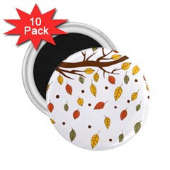 Autumn Isolated Blade Branch 2 25  Magnets (10 Pack)  by Amaryn4rt