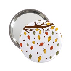 Autumn Isolated Blade Branch 2 25  Handbag Mirrors by Amaryn4rt