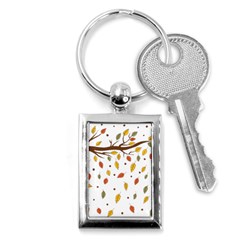 Autumn Isolated Blade Branch Key Chain (rectangle) by Amaryn4rt