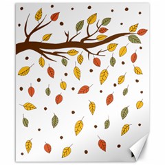 Autumn Isolated Blade Branch Canvas 8  X 10  by Amaryn4rt