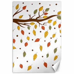 Autumn Isolated Blade Branch Canvas 20  X 30  by Amaryn4rt