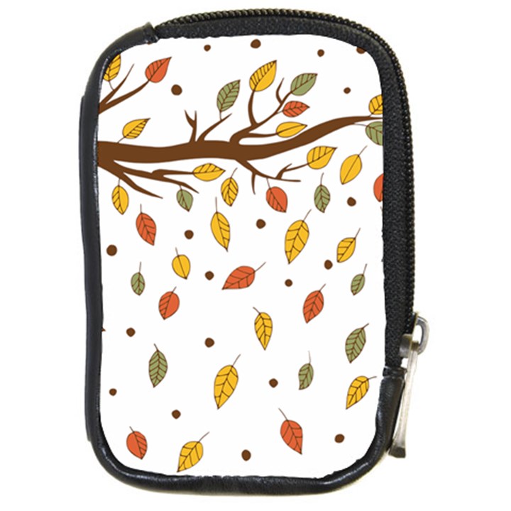 Autumn Isolated Blade Branch Compact Camera Leather Case