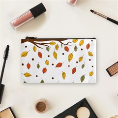 Autumn Isolated Blade Branch Cosmetic Bag (small) by Amaryn4rt