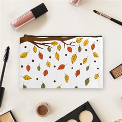 Autumn Isolated Blade Branch Cosmetic Bag (medium) by Amaryn4rt