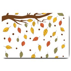 Autumn Isolated Blade Branch Large Doormat  by Amaryn4rt