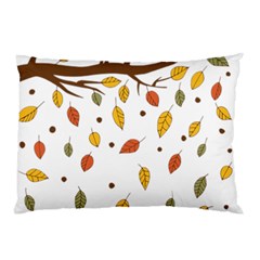 Autumn Isolated Blade Branch Pillow Case by Amaryn4rt