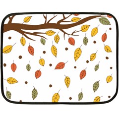 Autumn Isolated Blade Branch Fleece Blanket (mini) by Amaryn4rt