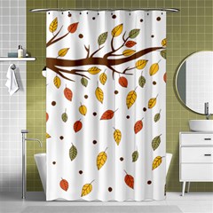 Autumn Isolated Blade Branch Shower Curtain 48  X 72  (small)  by Amaryn4rt