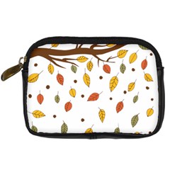 Autumn Isolated Blade Branch Digital Camera Leather Case by Amaryn4rt