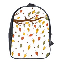 Autumn Isolated Blade Branch School Bag (large) by Amaryn4rt