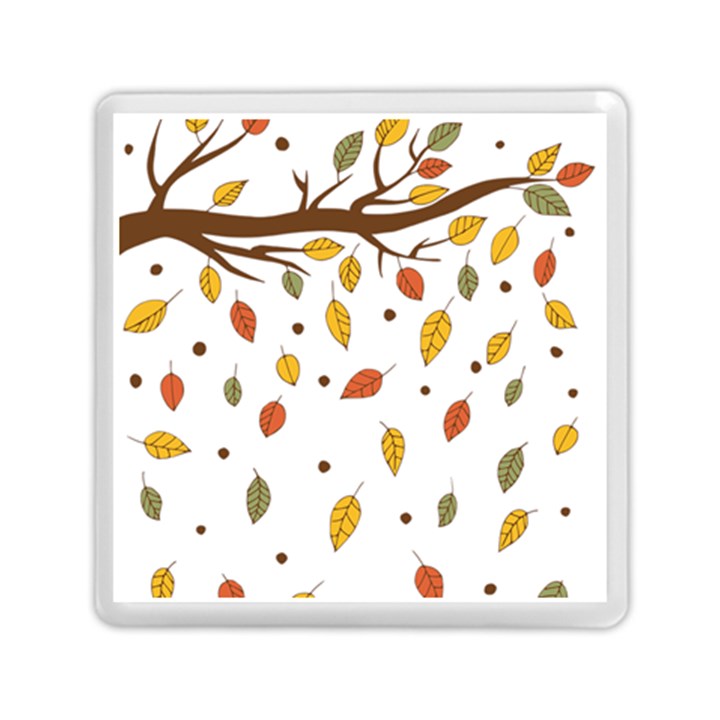 Autumn Isolated Blade Branch Memory Card Reader (Square)