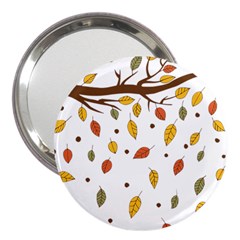 Autumn Isolated Blade Branch 3  Handbag Mirrors by Amaryn4rt