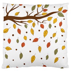 Autumn Isolated Blade Branch Large Flano Cushion Case (one Side) by Amaryn4rt