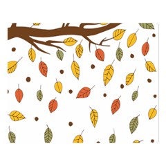 Autumn Isolated Blade Branch Double Sided Flano Blanket (large)  by Amaryn4rt