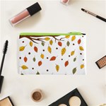 Autumn Isolated Blade Branch Cosmetic Bag (XS) Back