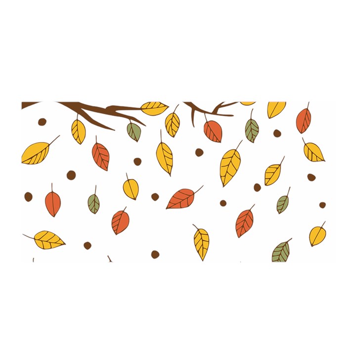 Autumn Isolated Blade Branch Satin Wrap 35  x 70 