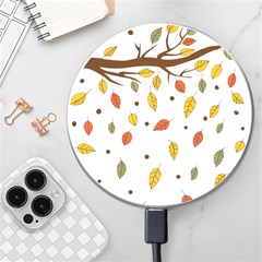 Autumn Isolated Blade Branch Wireless Charger by Amaryn4rt