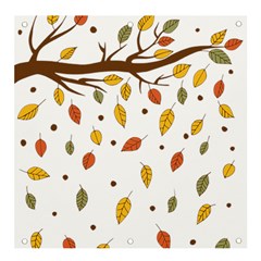 Autumn Isolated Blade Branch Banner And Sign 4  X 4 