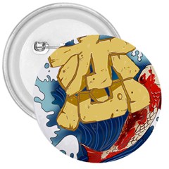 Wave Fish Koi Splash Character 3  Buttons by Amaryn4rt