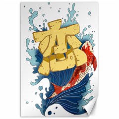 Wave Fish Koi Splash Character Canvas 20  X 30  by Amaryn4rt