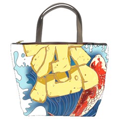 Wave Fish Koi Splash Character Bucket Bag by Amaryn4rt