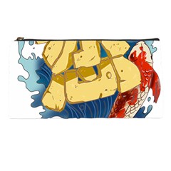 Wave Fish Koi Splash Character Pencil Case