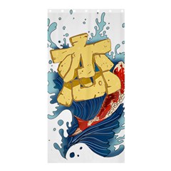 Wave Fish Koi Splash Character Shower Curtain 36  X 72  (stall)  by Amaryn4rt