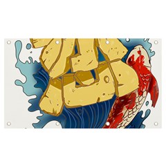 Wave Fish Koi Splash Character Banner And Sign 7  X 4 