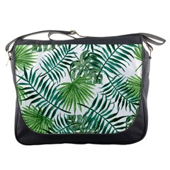 Leaves Background Wallpaper Pattern Messenger Bag by Amaryn4rt