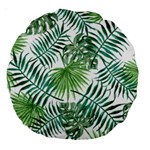 Leaves Background Wallpaper Pattern Large 18  Premium Round Cushions Front