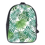 Leaves Background Wallpaper Pattern School Bag (XL) Front